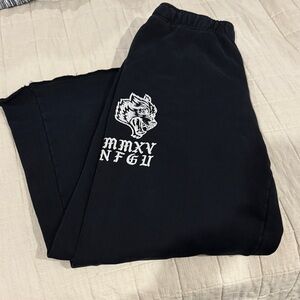 Darc Sport Black Graphic Wide Leg Pants